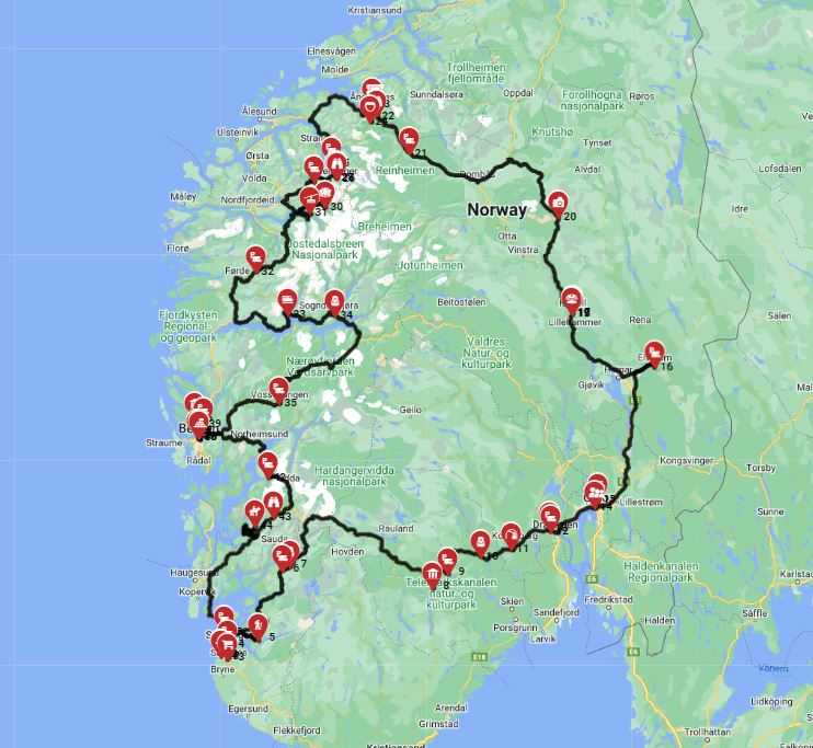 Map for Stavanger Round trip - Exploring Norways Best